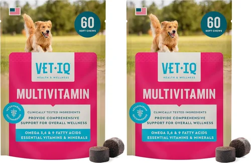 Vista 10 de VetIQ Suplemento multivitamínico para perros, apoya la función cerebral activa, el sistema inmunológico y el sistema digestivo, multivitamínico