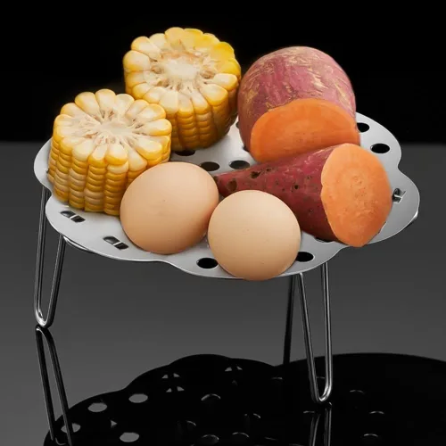 Vista 7 de Foldable Stainless Steel Steam Rack 24cm High Feet