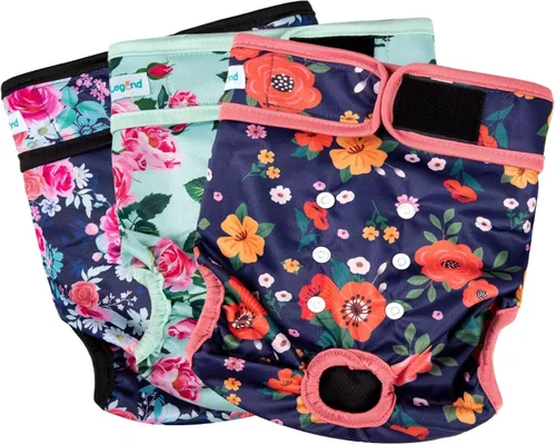 Vista 25 de Paw Legend Pañales lavables y reutilizables para perras, pañales para perras (3 unidades, XS)