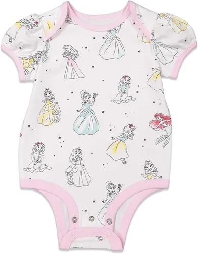 Vista 3 de Disney Body unisex de manga corta de algodón elástico orgánico para bebé paquete de 3