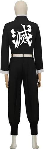 Vista 3 de Kamado Tanjiro - Traje de uniforme tipo kimono para cosplay, traje