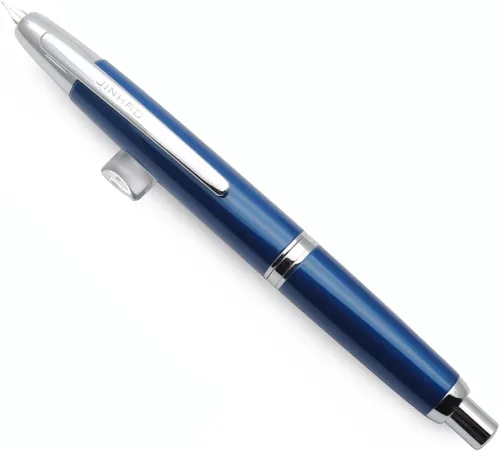Vista 27 de JINHAO 10 Press Pluma estilográfica retráctil de metal con convertidor de tinta (punta EF 0.38mm, color rojo ágata)