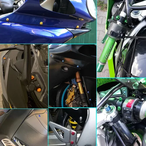 Vista 6 de Kit de pernos de carenado de motocicleta, 195 piezas, tornillos de sujeción, versión mejorada para CBR 600RR 1000RR 650F Suzuki GSXR600 750 1000