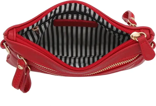 Vista 36 de Bolso de hombro cruzado con múltiples bolsillos y cremallera y correa de muñeca pequeña