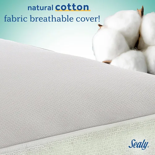 Vista 8 de Sealy OptiCool - Colchón prémium para cuna de bebé y cama infantil, colchón hipoalergénico y transpirable, colchón de espuma viscoelástica