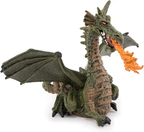 Vista 5 de Papo Figura de dragón con llama, colección del mundo encantado, niños a partir de 3 años