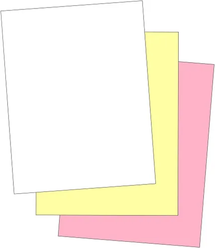 Vista 5 de Papel de color "liso" combinado (no sin carbono) para impresoras láser y de inyección de tinta (2 partes, caja)