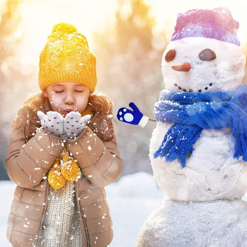 Vista 7 de SATINIOR 12 pares de manoplas elásticas mágicas para niños pequeños, unisex, guantes de punto para Navidad, Multicolorido