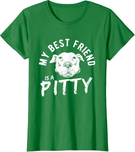 Vista 41 de My Best Friend Is A Pitty Pitties Pitbull - Camiseta Negro