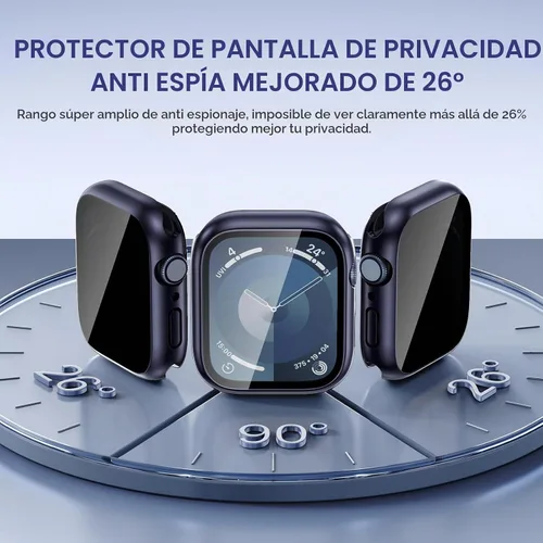 Vista 4 de Goton Funda impermeable con protección de privacidad compatible con Apple Watch, protector de pantalla de 40 mm para Series 6/5/4, SE 3/2/1