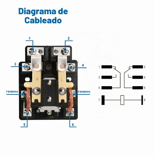 Vista 8 de Baomain Relé electrónico magnético de DC 12V 80A DPDT 2NO 2NC del voltaje de bobina de la retransmisión JQX-62F-2C del poder más elevado