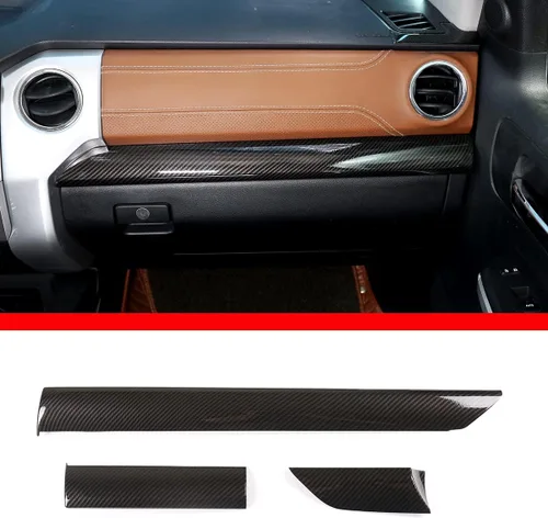 Vista 8 de Panel de instrumentos de control central de ABS, panel decorativo para Toyota Tundra 2014-2021, posición de conducción, ajuste lateral, 3 piezas
