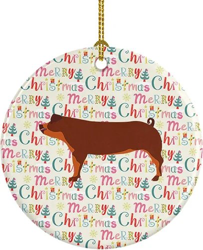 Vista 6 de Caroline's Treasures Adorno de cerámica de avestruz común para árbol de Navidad, decoración colgante para el hogar, Navidad, vacaciones, fiesta
