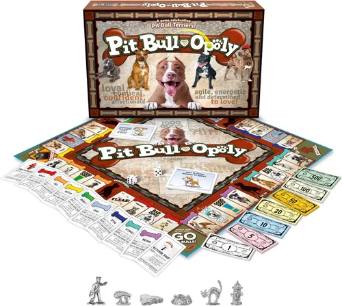 Vista 2 de Late for The Sky Pit Bull-Opoly - Juego de mesa para familias: juego de fiesta para amantes de los perros, edades de 8 años, 2 a 6 jugadores, juego