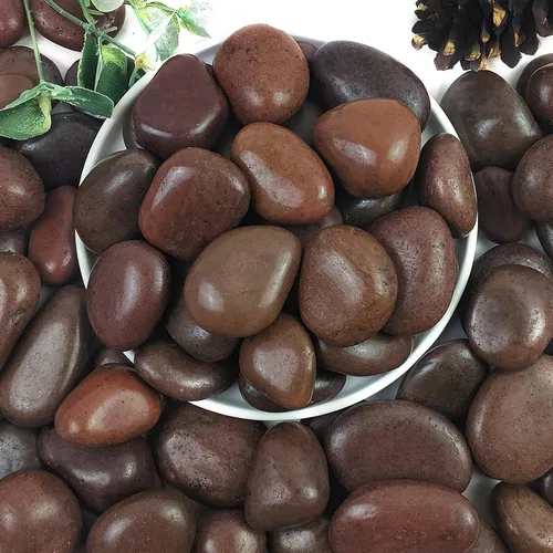 Vista 10 de YISZM - Piedras negras para plantas, 2 libras, rocas naturales de río pulidas de 1-2 pulgadas de alto para paisajismo, piedras decorativas