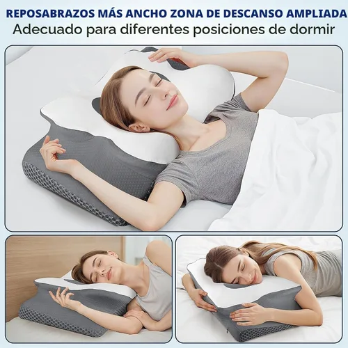 Vista 7 de CushZone Almohada cervical para el cuello, almohadas de espuma viscoelástica para dormir, almohada de hombro para personas que duermen de lado