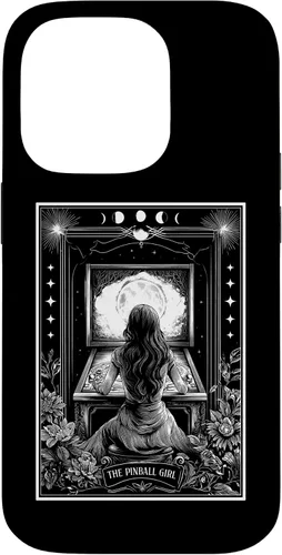 Vista 17 de The Pinball Girl Retro Arcade Game 80s Tarot Card Skeleton Case for iPhone 17