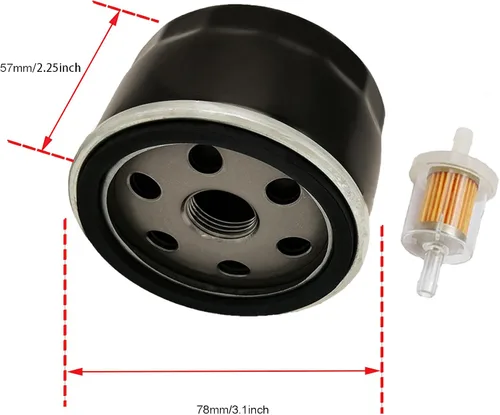 Vista 3 de 49065-7007 49065-0721 Filtro de aceite de repuesto para Kawasaki FX600V FR691V FR730V FR651V FR541V FR600V FS730 FS451V FS481V John Deere GY20577