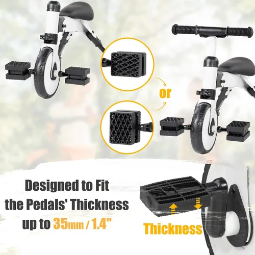 Vista 2 de CyclingDeal Bloques de pedales de bicicleta de 1.5 pulgadas para bicicletas de niños y adultos, acerca los pedales al jinete, conducción segura