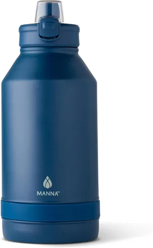 Vista 9 de Manna Botella de acero inoxidable con tapa de bloqueo a presión y boquilla para sorber - 16 onzas - Blazer Powder Coat