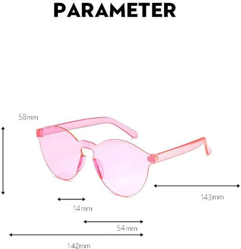 Vista 2 de Gafas de sol grandes para correr, con forma de corazón, con montura de resina, lentes de sol