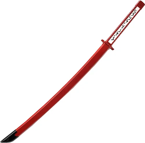 Vista 8 de Sword fort Espada Akame de acero al carbono, hecha a mano, Katana de metal real, accesorios de anime, accesorios de cosplay, espada samurái, rojo