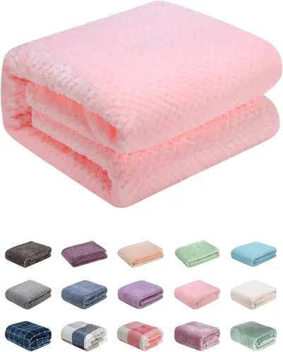 Vista 32 de Manta difusa o manta mullida para bebé, suave y cálida y acogedora manta de lana de coral para niños pequeños, bebés o recién nacidos, para cuna