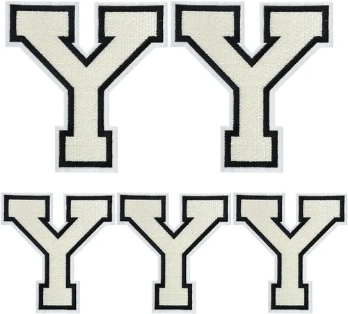 Vista 64 de Parches de letras para planchar, 5 piezas de letras individuales bordadas completas para ropa, vestido, sombrero, jeans, accesorios de bricolaje