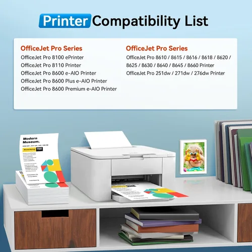 Vista 2 de Paquete de 5 cartuchos de tinta 950XL 951XL para impresora HP compatibles con cartuchos de tinta HP 950 951, paquete combinado funciona con HP
