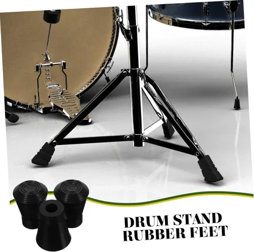 Vista 8 de 3Pcs Rubber Feet for Snare Drum Stand Durable Drum Rack Pads Non Slip Drum Stand Protectors Replacement Accessories for Percussion Instruments Easy