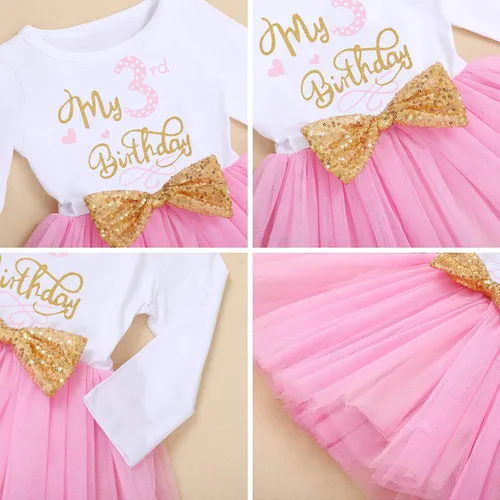 Vista 6 de ODASDO Juego de ropa de 2 piezas para bebés y niñas pequeñas de manga larga tutú con lazo para la cabeza
