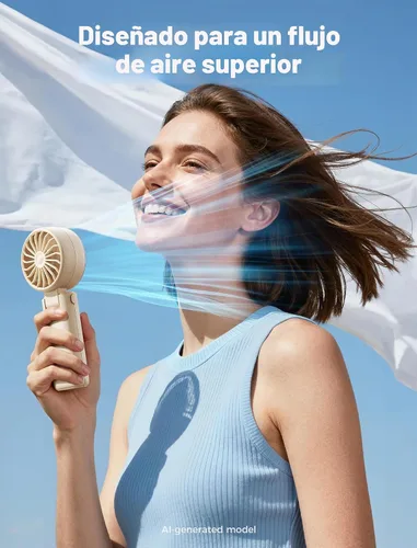 Vista 3 de Aecooly Mighty Ventilador portátil de mano Refrigeración máxima de 20 Beige