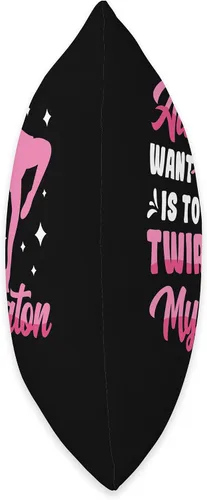 Vista 2 de Twirler Majorettes All I want is to twirl my Baton Twirling Throw Pillow