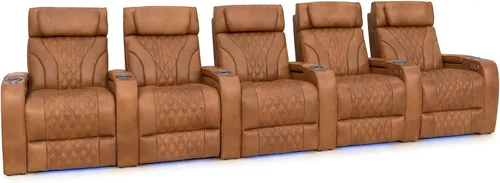 Vista 26 de Seatcraft Luminis LT - Asiento de cine en casa, reclinable, color rojo