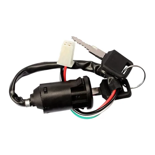 Vista 3 de Llave universal de interruptor de encendido de motocicleta con cable para compatible con accesorios de scooter ATV Moto