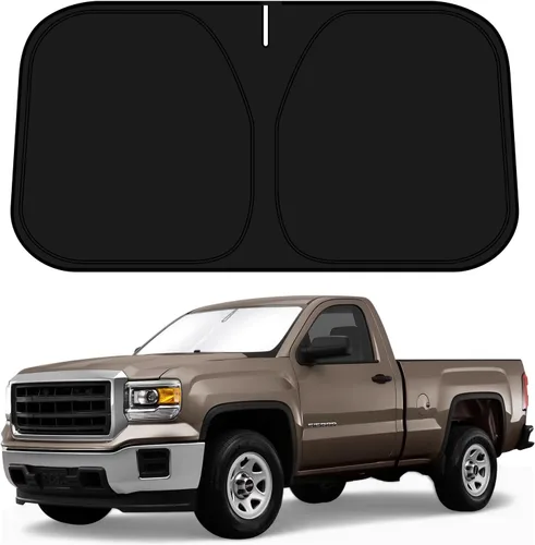 Vista 28 de D-Lumina - Parasol plegable para parabrisas para Chevy Silverado 1500 de 1999-2006, accesorios para camioneta de cabina extendida, parasol