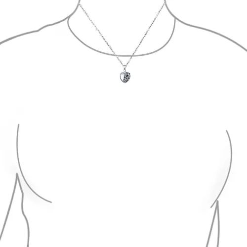 Vista 3 de Collar con dije de medallón con alas abiertas en forma de corazón para mujeres y adolescentes, de plata de ley 925, personalizable, Metal