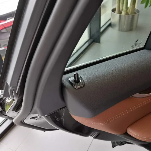 Vista 5 de YIWANG Adhesivo de fibra de carbono para puerta de coche, 4 unidades, para BMW X5 F15 2014 2015 2016 2017 2018, para BMW X6 F16 2015 2016 2017 2018