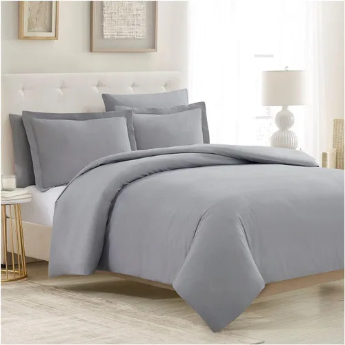 Vista 12 de Mellanni Juego de funda de edredón – Juego de ropa de cama de 3 piezas de la colección icónica – Lujo de hotel, extrasuave y refrescante – 1102