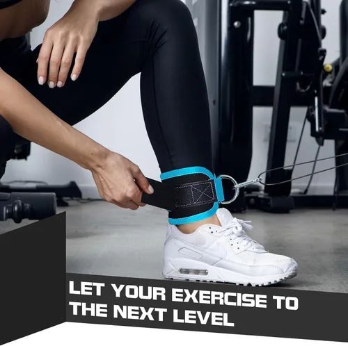 Vista 4 de Máquina de cable de correa de tobillo: accesorios de cable de tobillo para gimnasio, tobillera, correas de tobillo para piernas y glúteos, puños