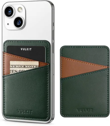 Vista 14 de VULKIT Tarjetero para teléfono Billetera de cuero adhesivo bolsillo RFID bloqueo tarjetas de crédito fundas para tarjetas de crédito Stick Back of