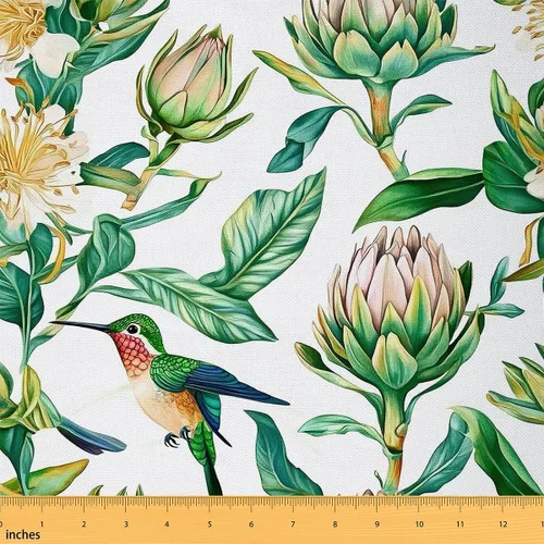 Vista 31 de Tela con Patrón de Ajolote Rosa por Yarda Estilo de Dibujos Animados Encantadora Tela de Vida Silvestre para Niños Adolescentes Flores Hojas Lindo