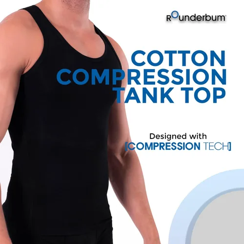 Vista 3 de Rounderbum Ropa interior para hombre Camiseta muscular acolchada para hombres Ropa interior Shapewear - Under Clothing Muscle Shirts para Hombre