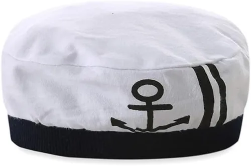 Vista 3 de Mud Kingdom Conjunto de 2 piezas para bebé niño con gorro de uniforme náutico