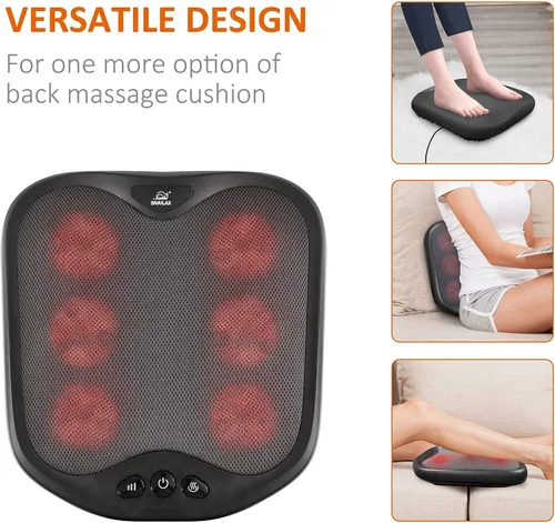 Vista 3 de Snailax Masajeador de pies Shiatsu con calor y masajeador de espalda con calor