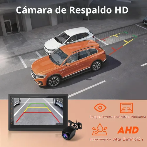 Vista 5 de Haudio Estéreo de coche de doble DIN, pantalla táctil HD de 7 pulgadas con Apple Carplay inalámbrico y Android Auto, Mirror Link, Bluetooth 5.4