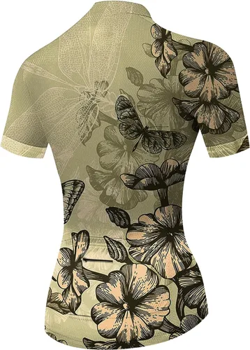 Vista 2 de Camiseta de ciclismo para mujer, manga corta, para mujer, amantes del ciclismo de montaña, carretera, ciudad, ciclismo