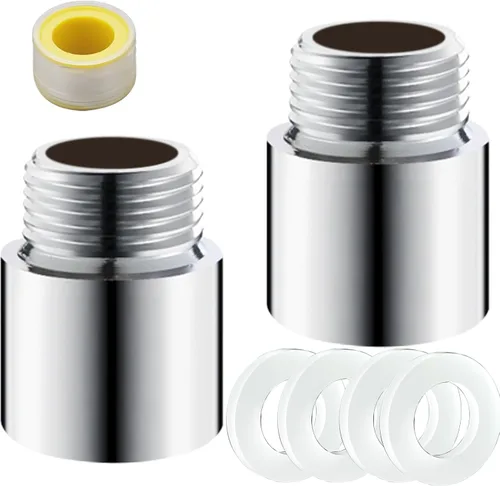 Vista 11 de Extensión de brazo de ducha de 1 pulgada, brazo de extensión de cabezal de ducha de acero inoxidable para accesorios de baño