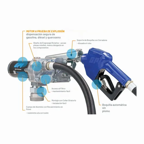 Vista 7 de GPI - Bomba de transferencia de combustible serie M-1115, boquilla de cierre automático, 12 GPM, 115 voltios (110000-82)