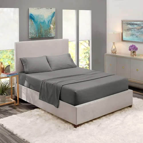 Vista 4 de Juego de sábanas divididas de 5 piezas, juego de sábanas de tamaño King dividido para cama ajustable, 100% algodón, 800 hilos, bolsillo profundo